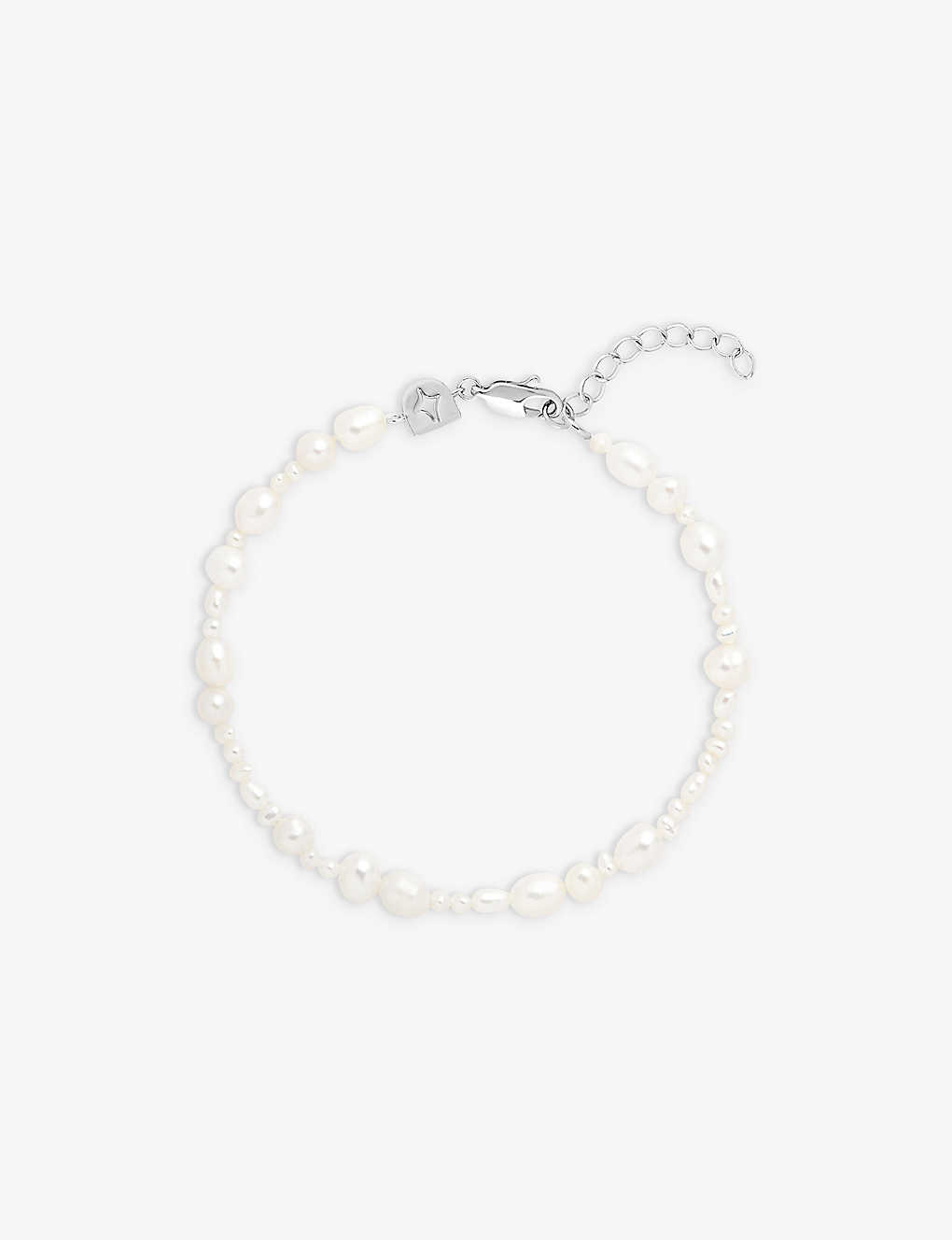 Astrid & Miyu Serenity Beaded Sterling Silver And Pearl Bracelet