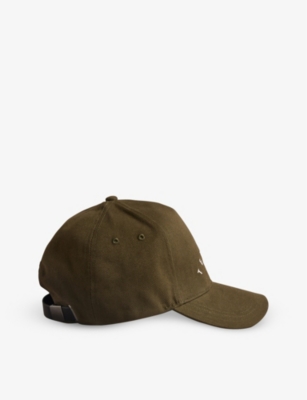 Ted Baker Mens Khaki Frreddi Logo-embroidered Cotton Cap