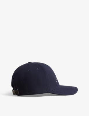 Ted Baker Frreddi Branded Cotton Cap In Navy