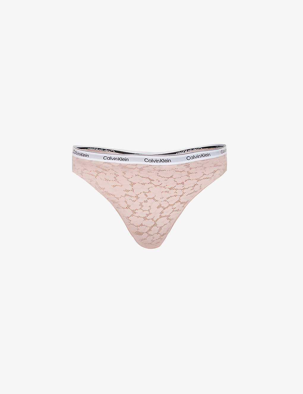 Calvin Klein Womens Subdued Modern Branded Stretch-lace Thong