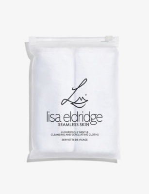 LISA ELDRIDGE BEAUTY: Luxuriously Gentle cleansing and exfoliating cloth set of two