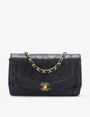 2015 Chanel Black Quilted Lambskin Mini Reissue Diana Classic Single Flap  Bag at 1stDibs