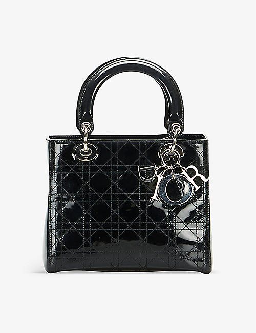RESELFRIDGES: Pre-loved Medium Cannage Lady Dior leather top-handle bag