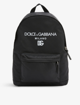 DOLCE & GABBANA: Zaino logo-embroidered kids nylon backpack