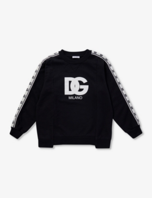 DOLCE u0026 GABBANA - Brand-print cotton-jersey sweatshirt 8-12 years |  Selfridges.com