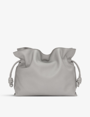 LOEWE: Large Flamenco knotted leather clutch bag