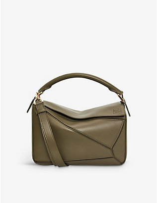 LOEWE: Puzzle small leather shoulder bag