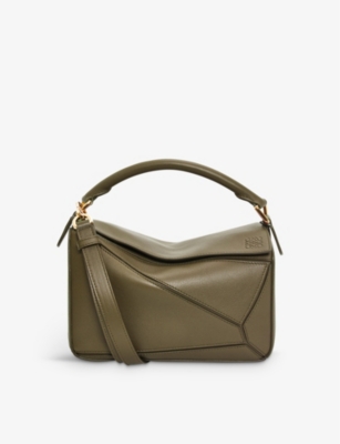 Loewe Puzzle Small Leather Shoulder Bag - Khaki