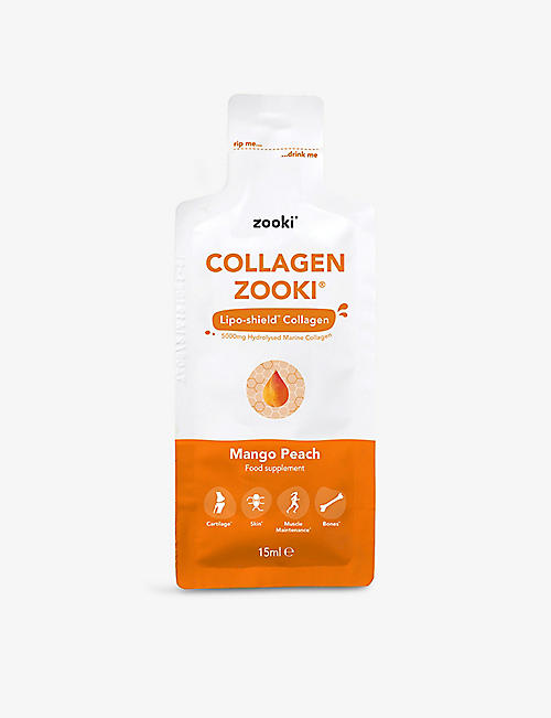 YOURZOOKI: Mango Peach Lipo-shield collagen sachets 5 x 15ml