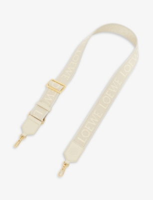 Anagram Jacquard Bag Strap in Beige - Loewe