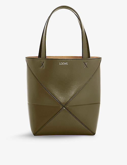 LOEWE: Puzzle Fold mini leather tote bag