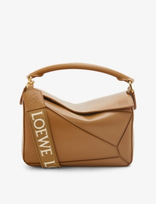 LOEWE LOEWE WOMEN'S OAK PUZZLE SMALL LEATHER SHOULDER BAG,68327669