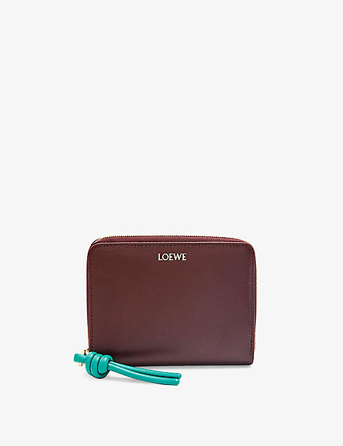 LOEWE: Knot leather wallet