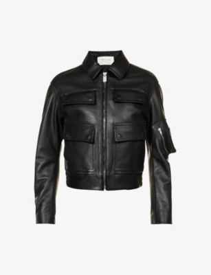 Selfridges shop leather jacket