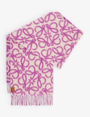 LOEWE: Anagram-patch wool and alpaca-blend scarf
