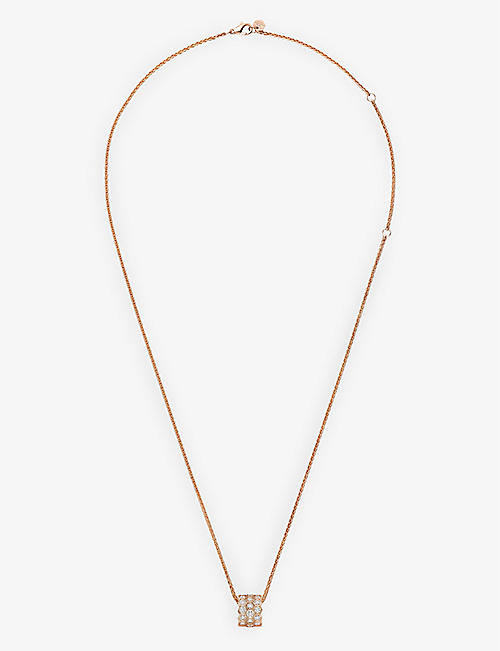 CHAUMET: Bee My Love 18ct rose-gold and 0.6ct diamonds pendant necklace