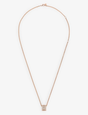 CHAUMET: Bee de Chaumet 18ct rose-gold and 0.6ct diamonds pendant necklace