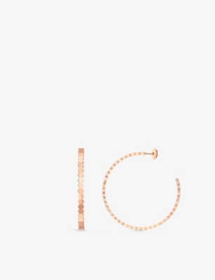 CHAUMET: Bee de Chaumet 18ct rose-gold hoop earrings