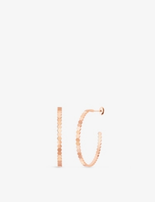 CHAUMET: Bee de Chaumet 18ct rose-gold hoop earrings