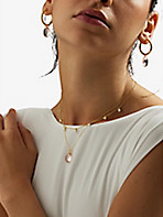 LA MAISON COUTURE: Amadeus Laura 14ct recycled yellow-gold vermeil and pearl necklace