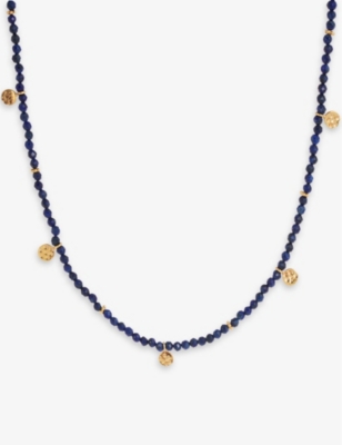 La Maison Couture Womens Blue Amadeus Eva 14ct Yellow Gold-vermeil Recycled Sterling-silver And Vint