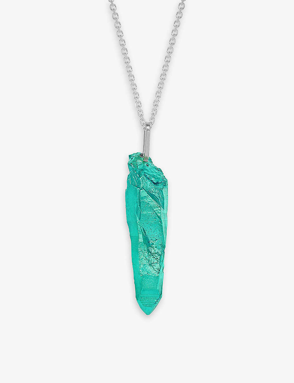 La Maison Couture Womens Green The Rock Hound Wand Ceramic-coated Recycled Sterling-silver Pendant N