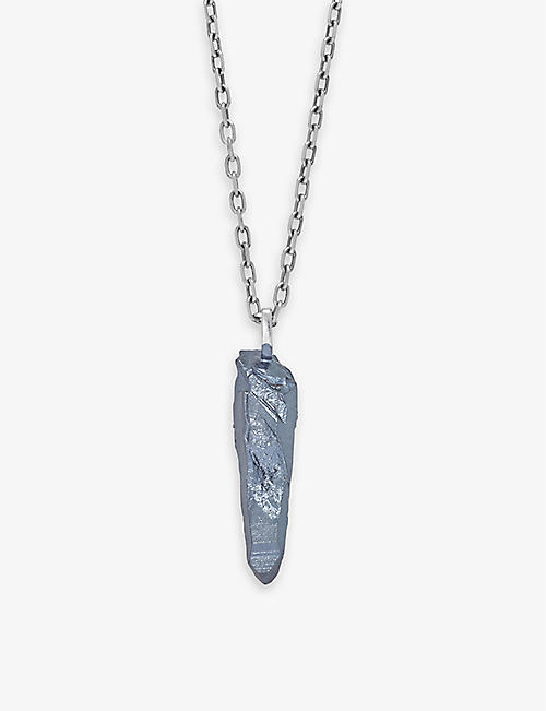 LA MAISON COUTURE: The Rock Hound Wand ceramic-coated recycled sterling-silver pendant necklace