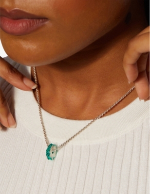 LA MAISON COUTURE: The Rock Hound Wheel ceramic-coated sterling-silver pendant necklace