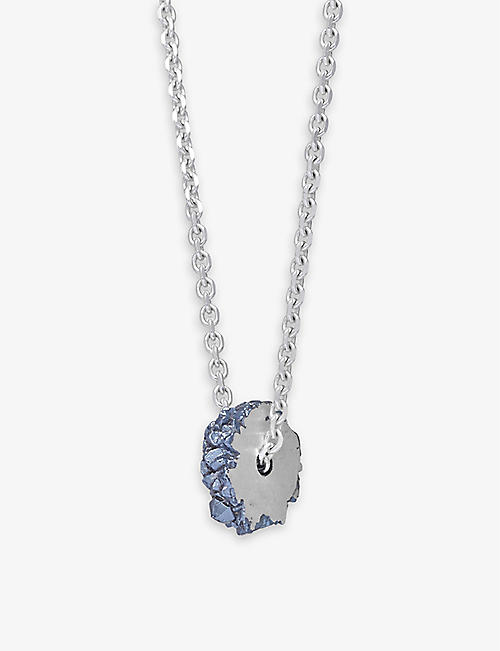 LA MAISON COUTURE: The Rock Hound Wheel ceramic-coated recycled sterling-silver pendant necklace