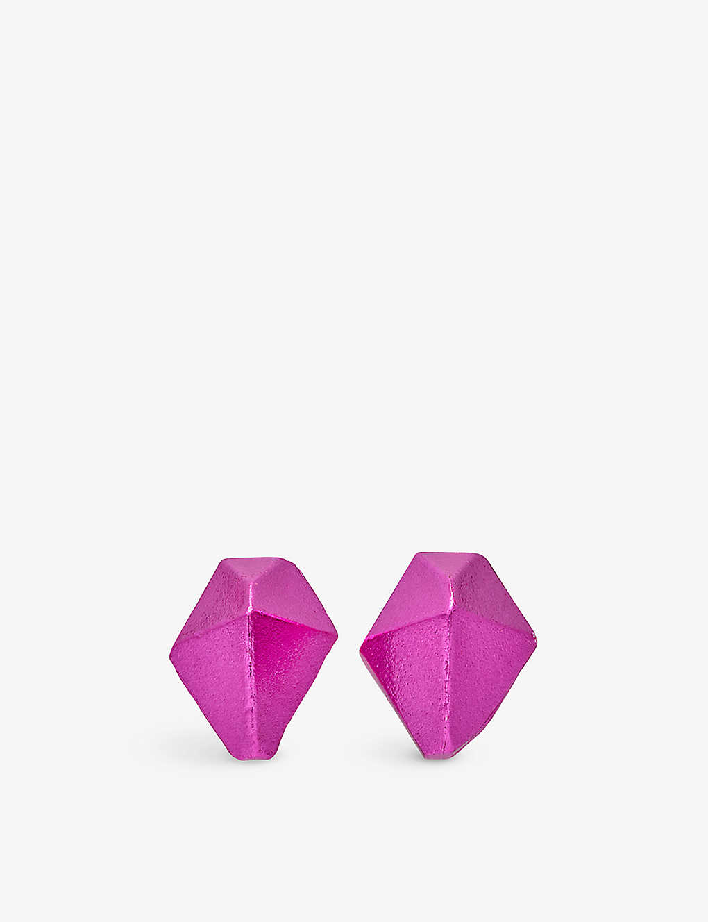 La Maison Couture Womens Pink The Rock Hound Hotrocks Recycled Sterling-silver Stud Earrings