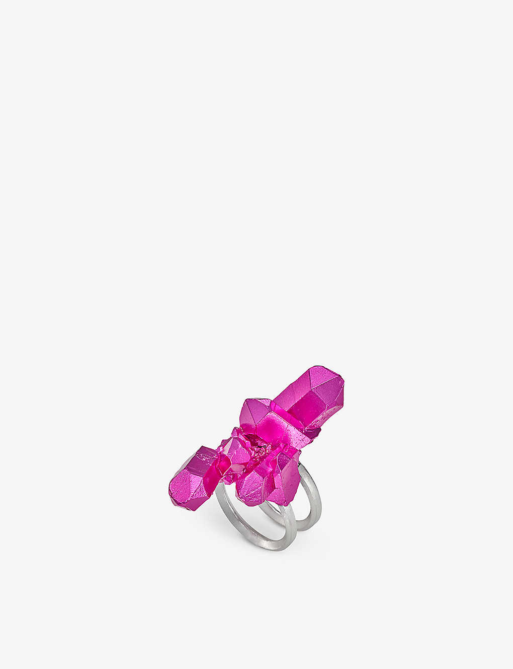 La Maison Couture Womens Pink The Rock Hound Hotrocks Cluster Recycled Sterling-silver Ring