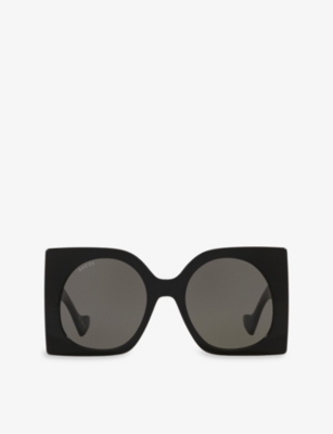 GUCCI: GG1254S cut-out interlocking-G acetate sunglasses