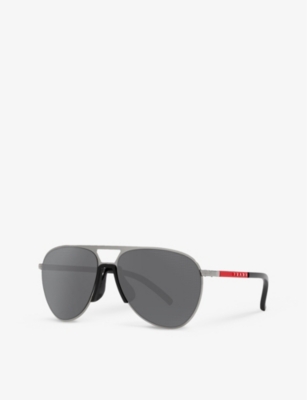 PS 51XS Linea Rossa pilot-frame metal sunglasses