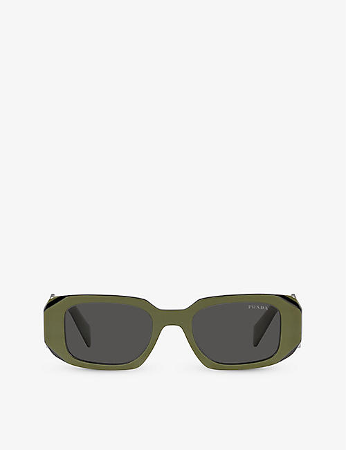 PRADA: PR 17WS rectangular-frame acetate sunglasses