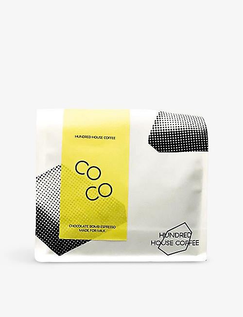 HUNDRED HOUSE COFFEE: Coco chocolate bomb espresso beans 227g