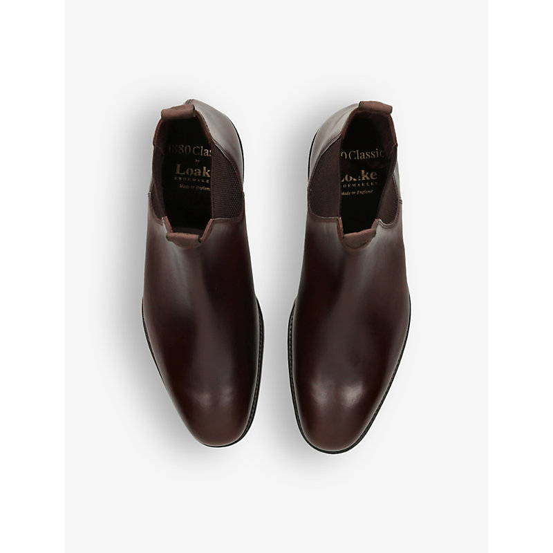 Shop Loake Emsworth Leather Chelsea Boots In Brown