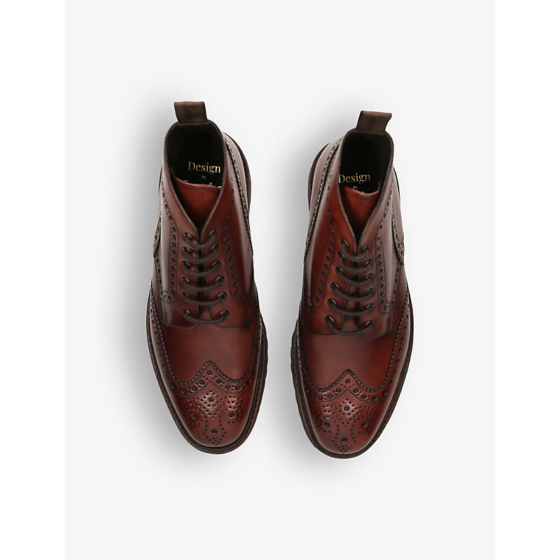 Shop Loake Men's Brown Pegasus Leather Brogue Boots