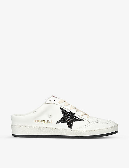 GOLDEN GOOSE: Ballstar 10283 logo-print faux-leather low-top slip-on trainers