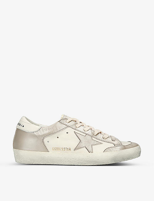 GOLDEN GOOSE: Superstar 10999 logo-print leather low-top trainers