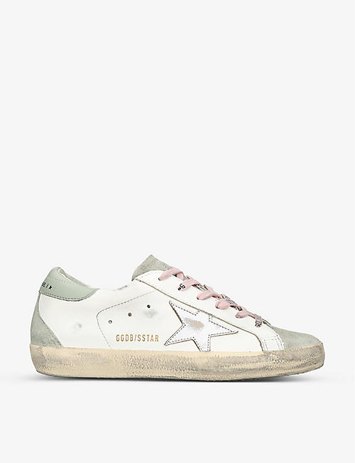 GOLDEN GOOSE: Superstar 82379 logo-print leather low-top trainers