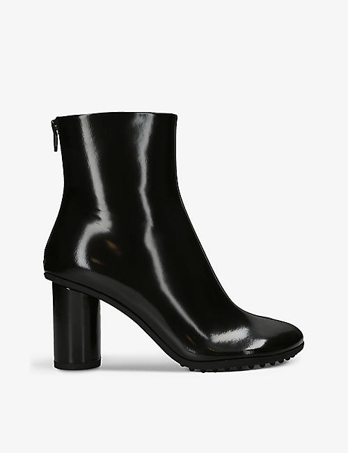 BOTTEGA VENETA: Atomic almond-toe leather heeled ankle boots