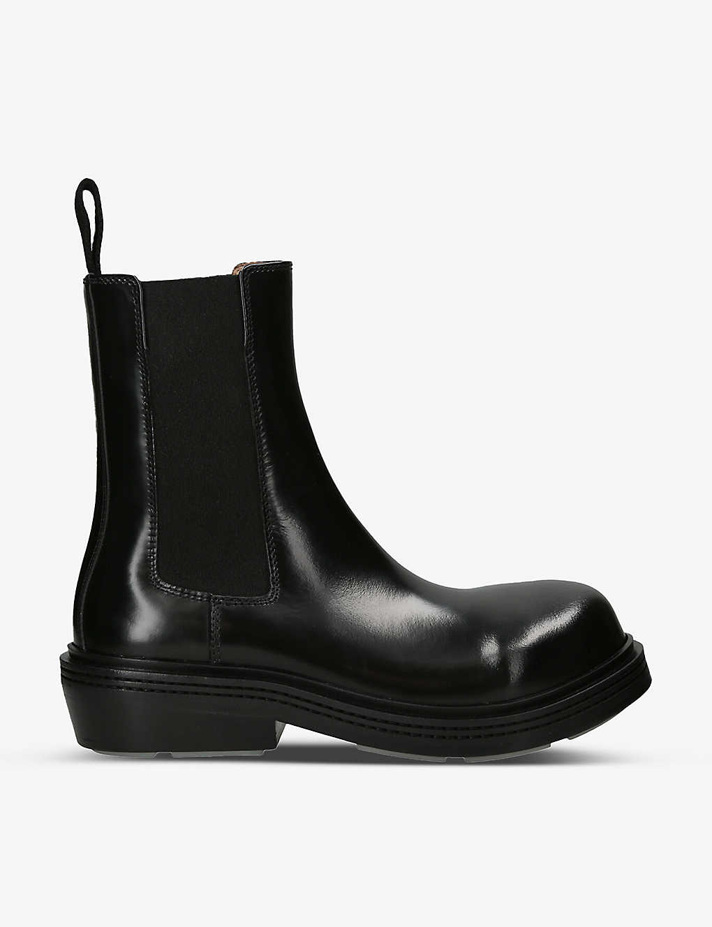 Bottega Veneta Round-toe Leather Chelsea Boots In Black