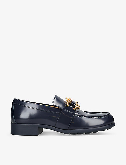 BOTTEGA VENETA: Madame horsebit-embellished leather loafers