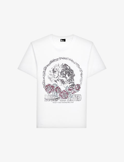 THE KOOPLES: Vintage skull-serigraphy cotton T-shirt