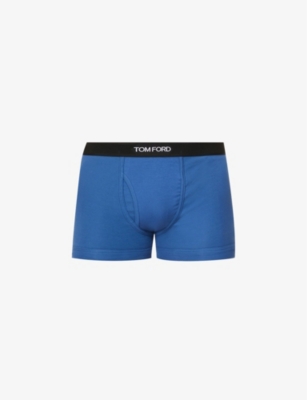 TOM FORD: Logo-waistband mid-rise stretch-cotton boxers