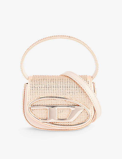 DIESEL: 1 DR brand-plaque leather cross-body bag