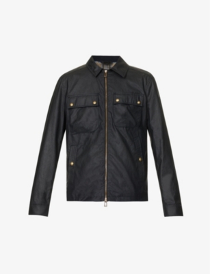 Belstaff Tour Waxed-cotton Jacket In Dark Navy