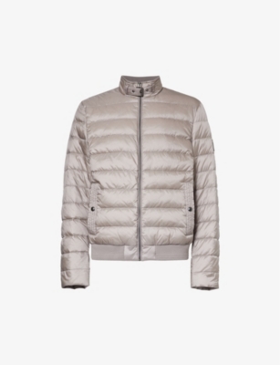 BELSTAFF: Circuit funnel-neck brand-patch shell-down jacket