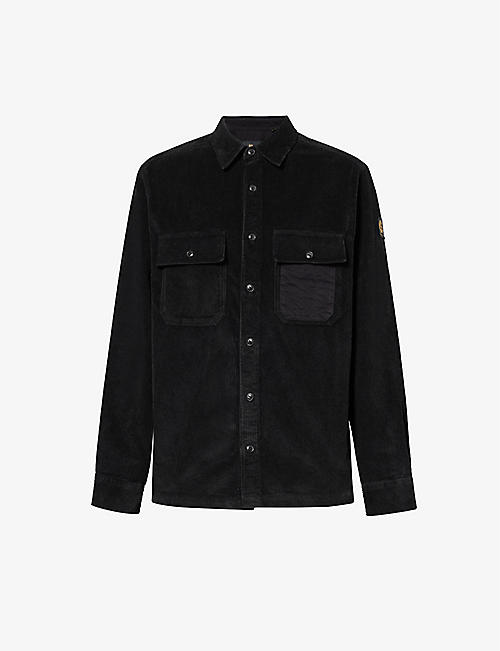 BELSTAFF: Fallgate flap-pocket corduroy-textured cotton shirt