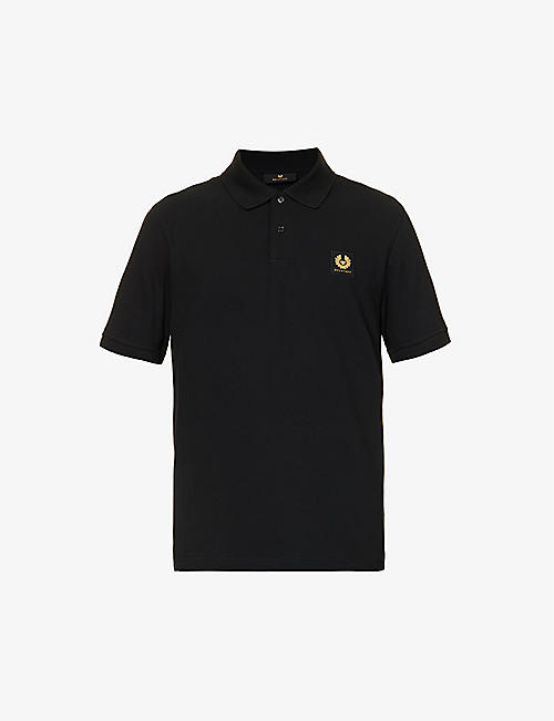 BELSTAFF: Brand-patch branded-button regular-fit cotton-piqué polo shirt